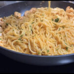 Korean-style prawn spaghetti